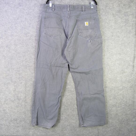 Carhartt Pants Mens 38x30 Gray Relaxed Fit Workwear Carpenter Utility Pocket - Picture 9 of 10